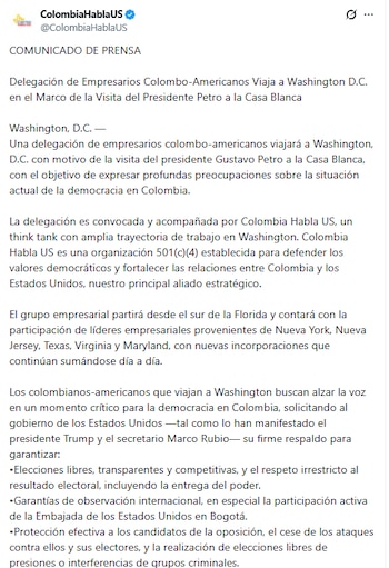 El grupo Colombia Habla US