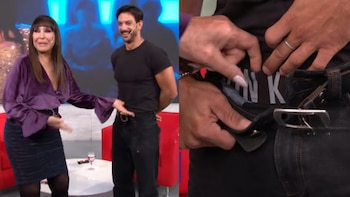 El momento hot de Moria Casán con Joaquín Ferreira, el actor que es Luis Vadalá en su serie: “Es el nuevo chongo argentino”