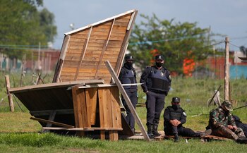 Imagen tomada durante el desalojo