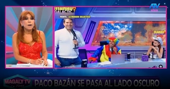 Magaly Medina cuestiona a Paco Bazán por aparecer con Farfán: “¿Cómo vas como chupe a otro lado?”. Captura: Magaly TV La Firme.