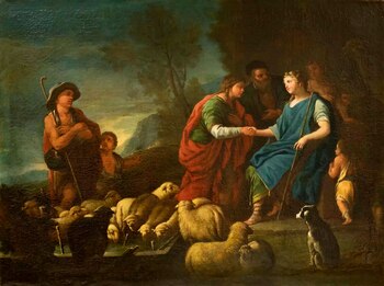 La obra muestra una escena