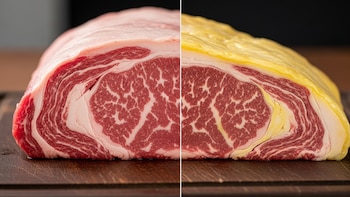 Grasa blanca o amarilla en la carne: qué revela el color, según los expertos
