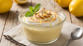 Receta de mousse de limón con merengue italiano, rápida y fácil