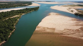La bajante del río Paraná