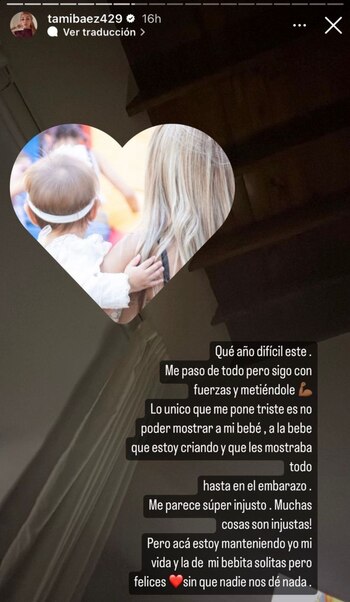 El mensaje de Tamara Báez