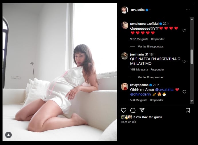 Así informó su embarazo Úrsula Corberó