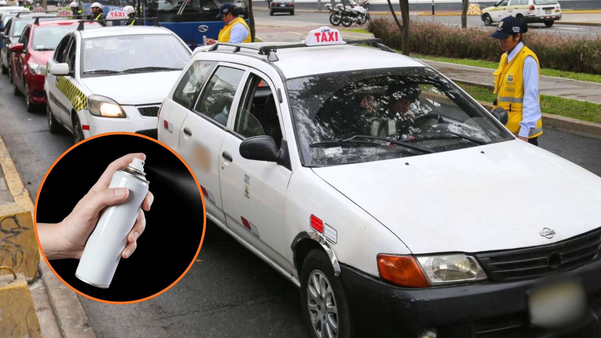 El falso taxista habría utilizado un aerosol dentro del vehículo para dopar a su víctima y sustituir sus tarjetas sin que lo advirtiera. Foto: Composición Infobae Perú