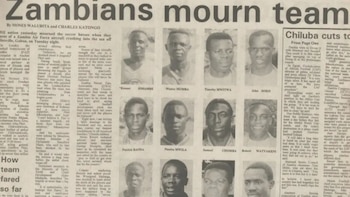 Las 30 víctimas de la selección de Zambia fueron enterradas en Lusaka, en el memorial conocido como el Cementerio de los Héroes