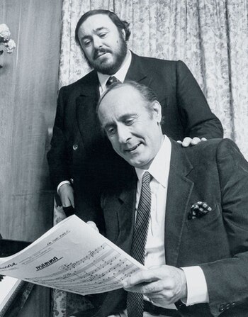 Luciano Pavarotti con Henry Mancini