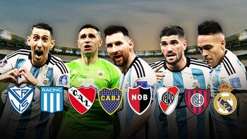 Dibu Martínez, Di María, Messi, De Paul y Lautaro portada