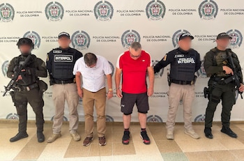 Colombianos capturados por tráfico de