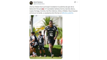 Jhonny Vidales es la novedad en el primer once de Mano Menezes.