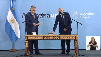 El presidente Alberto Fernández le