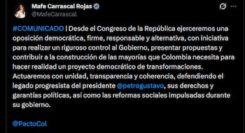 Mafe Carrascal - crédito @MafeCarrascal/X