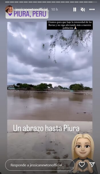 Jessica Newton se pronunció. (Instagram)