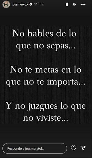 Pronunciamiento de Jossmery Toledo.