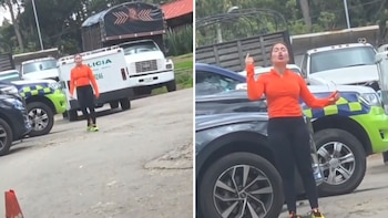 Daneidy Barrera Rojas denunció una persecución diaria en la grabación previa a su salida desde Bogotá - crédito Captura de Video X/Noticias Caracol