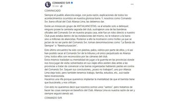 Comunicado de Comando Sur luego
