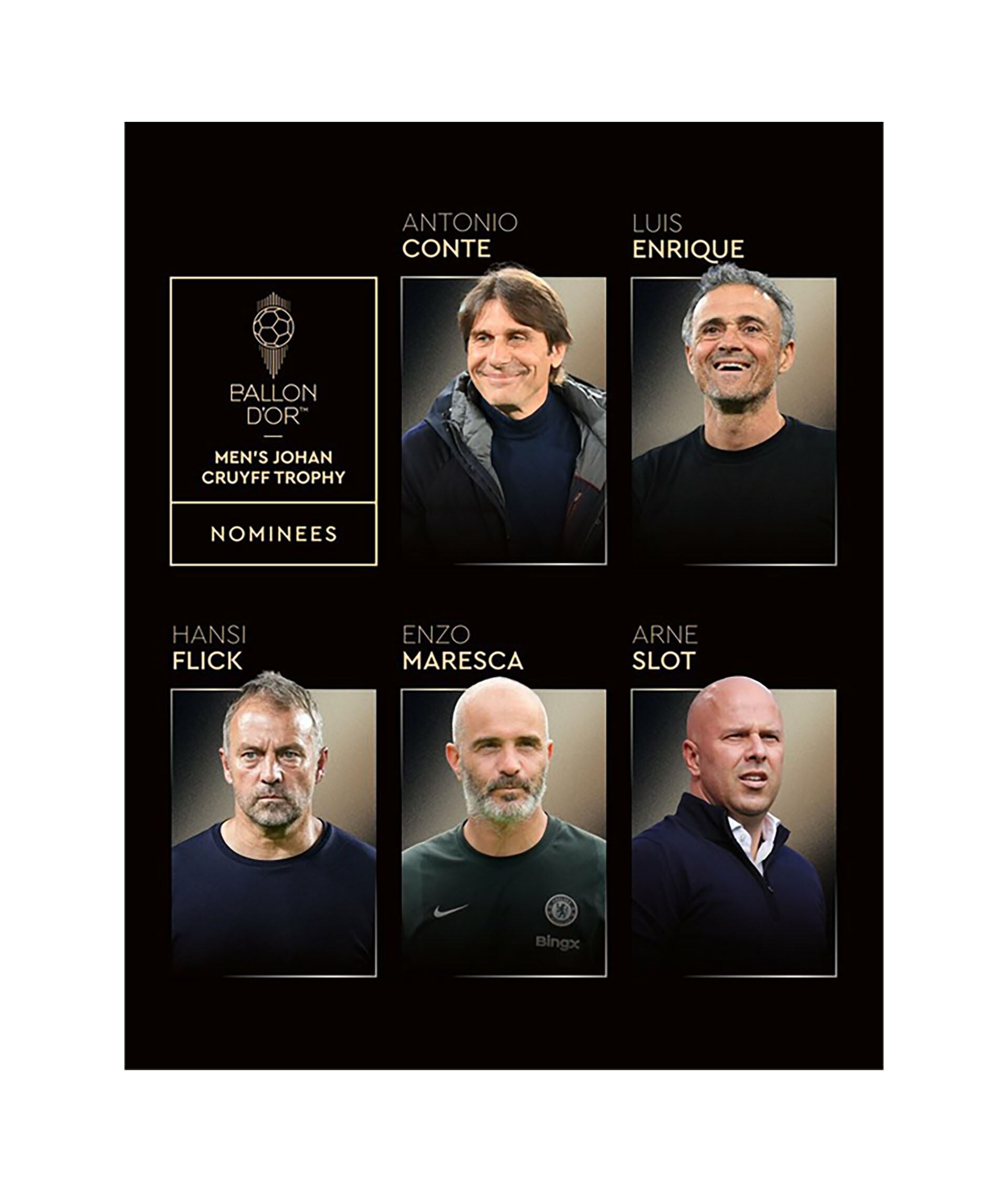 Los entrenadores candidatos al mejor del 2025