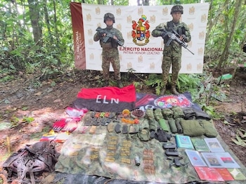 Los militares encontraron más de 1.000 cartuchos de diferentes calibres.