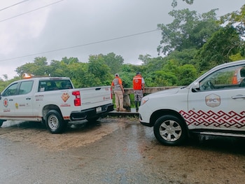 Gobierno de México refuerza acciones preventivas ante las fuertes lluvias registradas en territorio nacional. Foto: x.com/@CNPC_MX