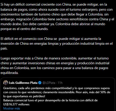 El presidente Petro destacó que la entrada de Colombia a la Ruta de la Seda no ha reducido el déficit comercial con China - crédito @PetroGustavo/X