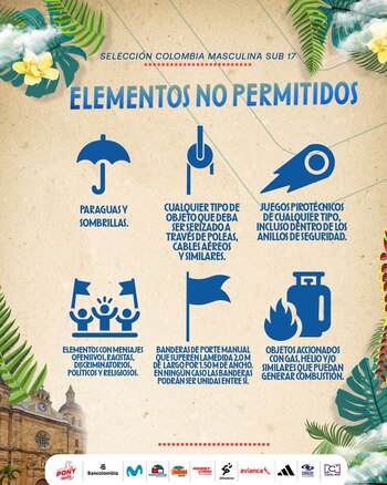 Estas son las recomendaciones para el público que estará en el estadio Jaime Morón-crédito @FCFSeleccionCol/X