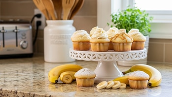 Receta de muffins de banana