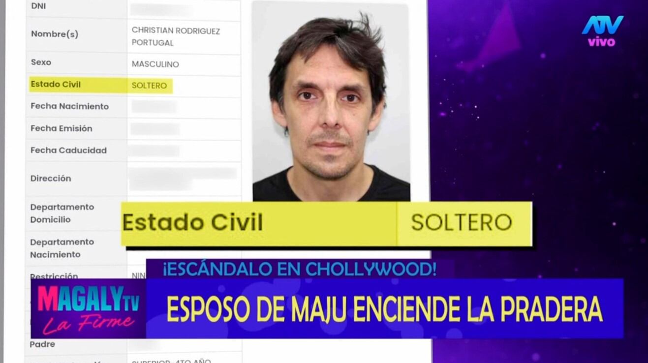 El perfil de Christian Rodríguez, el productor de televisión que habría tenido un romance clandestino con Maju Mantilla durante dos años. Infobae Perú / Captura TV - Magaly Tv La Firme