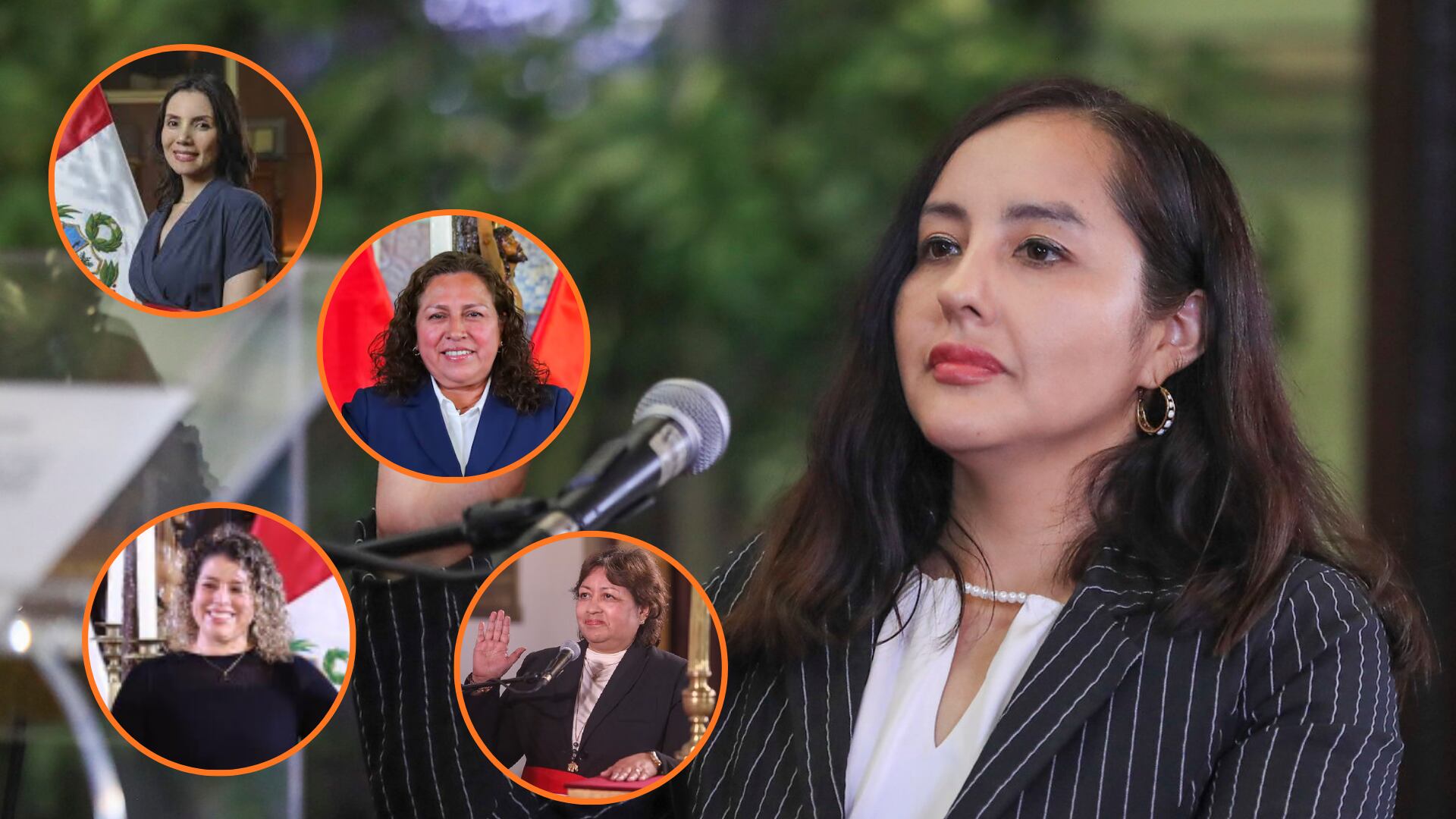 La sucesión de ministros en el MIMP y la reciente salida en la PCM evidencian una dinámica inestable que marca la gestión del Ejecutivo. (Composición: Infobae)