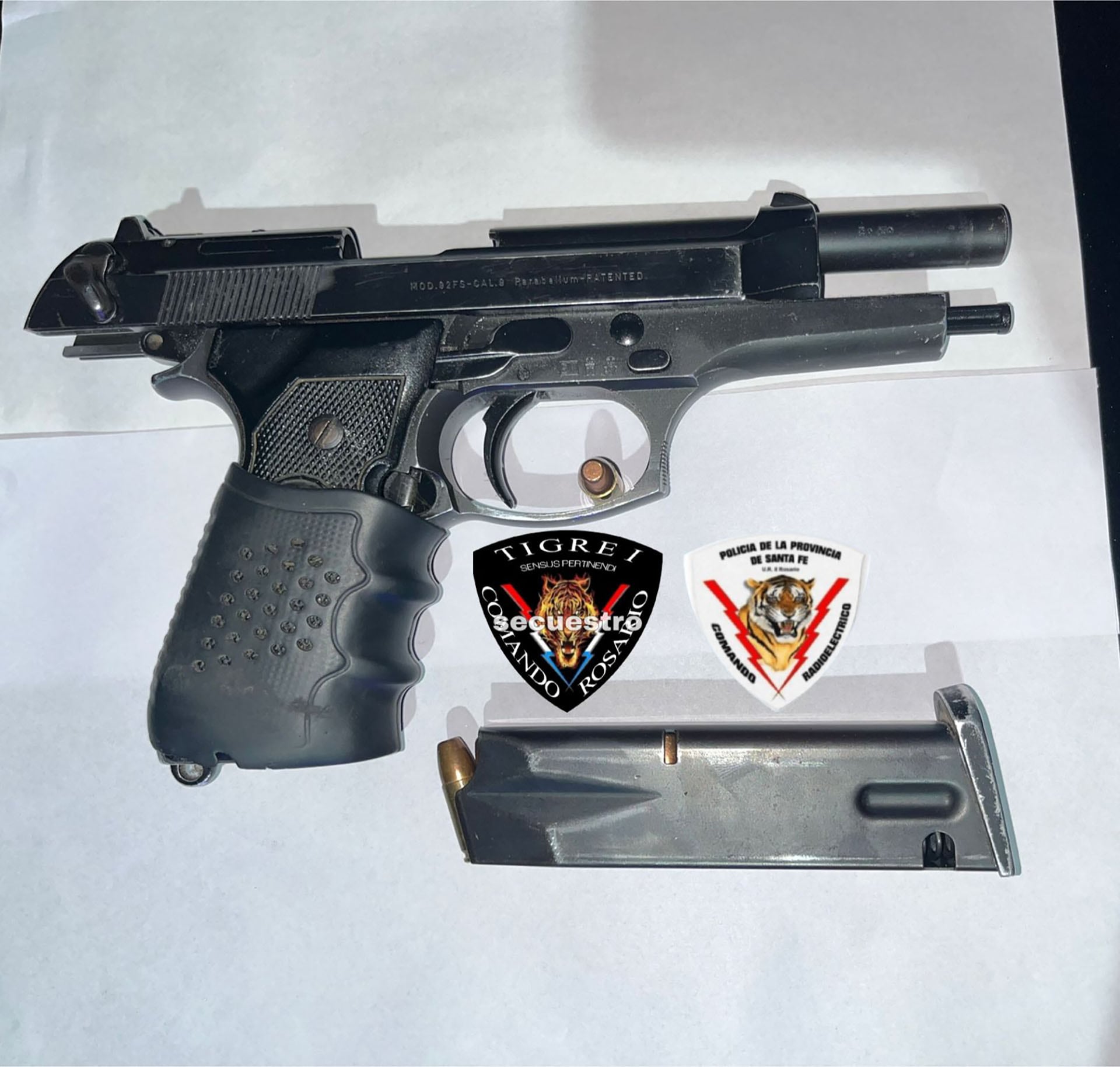 Una de las armas secuestradas