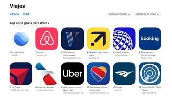 Aplicaciones más descargadas para iPad