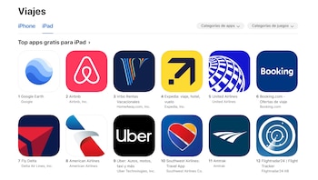 Aplicaciones más descargadas para iPad