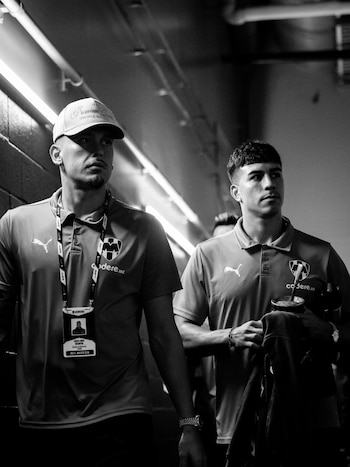Rayados llega al estadio para enfrentar a América. (X/ @Rayados)