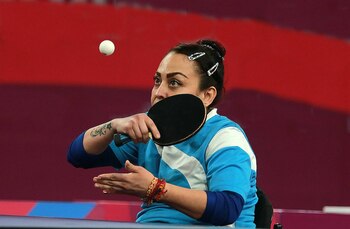 La tenismesista Edith Sigala se