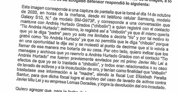 Texto mecanografiado en una hoja de papel blanca con declaraciones testimoniales impresas en tinta negra