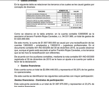 En el informe que se