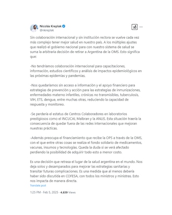 Las declaraciones del ministro