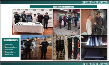 La organización delincuencial "Los Buitres" actuaba en las localidades de Engativá, Suba y Usaquén - crédito @ABDELAESPRIELLA/X