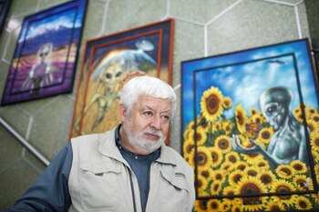 El periodista comenzó a construir