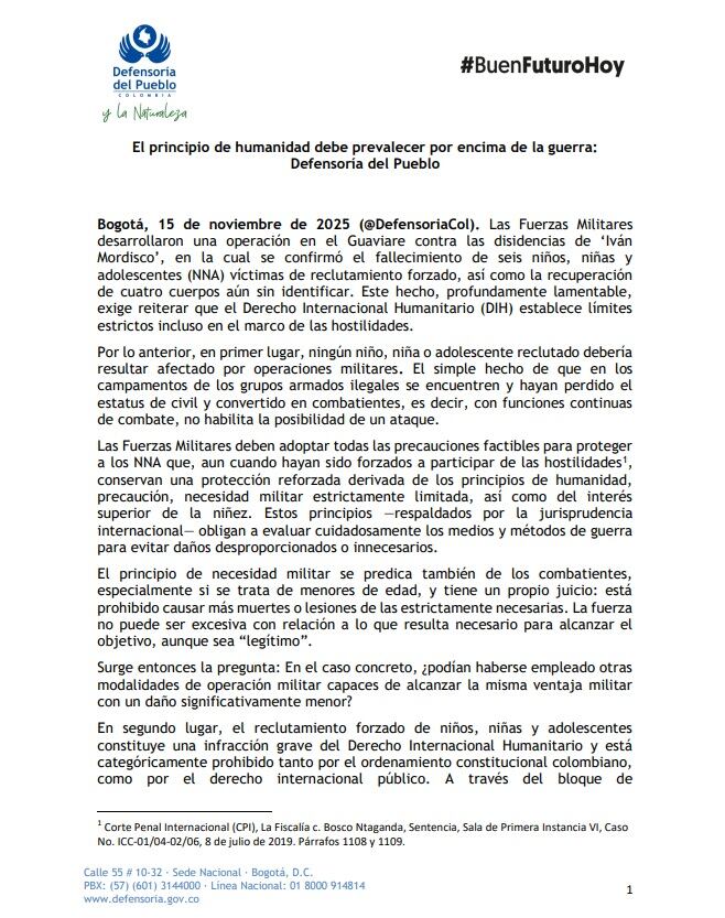 crédito Defensoría del Pueblo