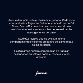 Studio 92 separó a DJ