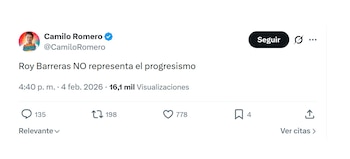 Con este mensaje en X,