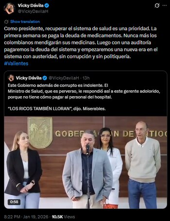 Vicky Dávila arremetió contra el