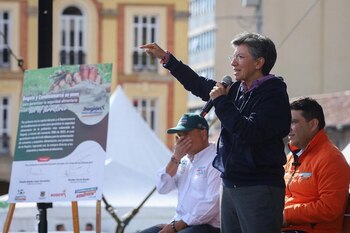 La alcaldesa de Bogotá Claudia