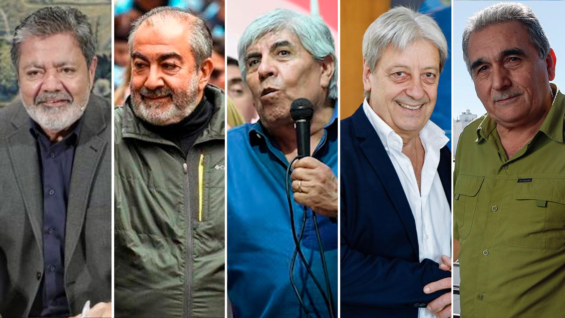 Gerardo Martínez, Héctor Daer, Hugo Moyano, Abel Furlán y Juan Carlos Schmid