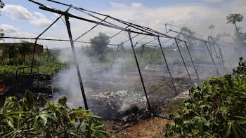 Incendiadas dos carpas hospitalarias en Rwampara, en RDC, donde eran tratados pacientes de ébola