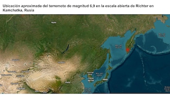 Un terremoto de magnitud 6,9 sacude la península rusa de Kamchatka