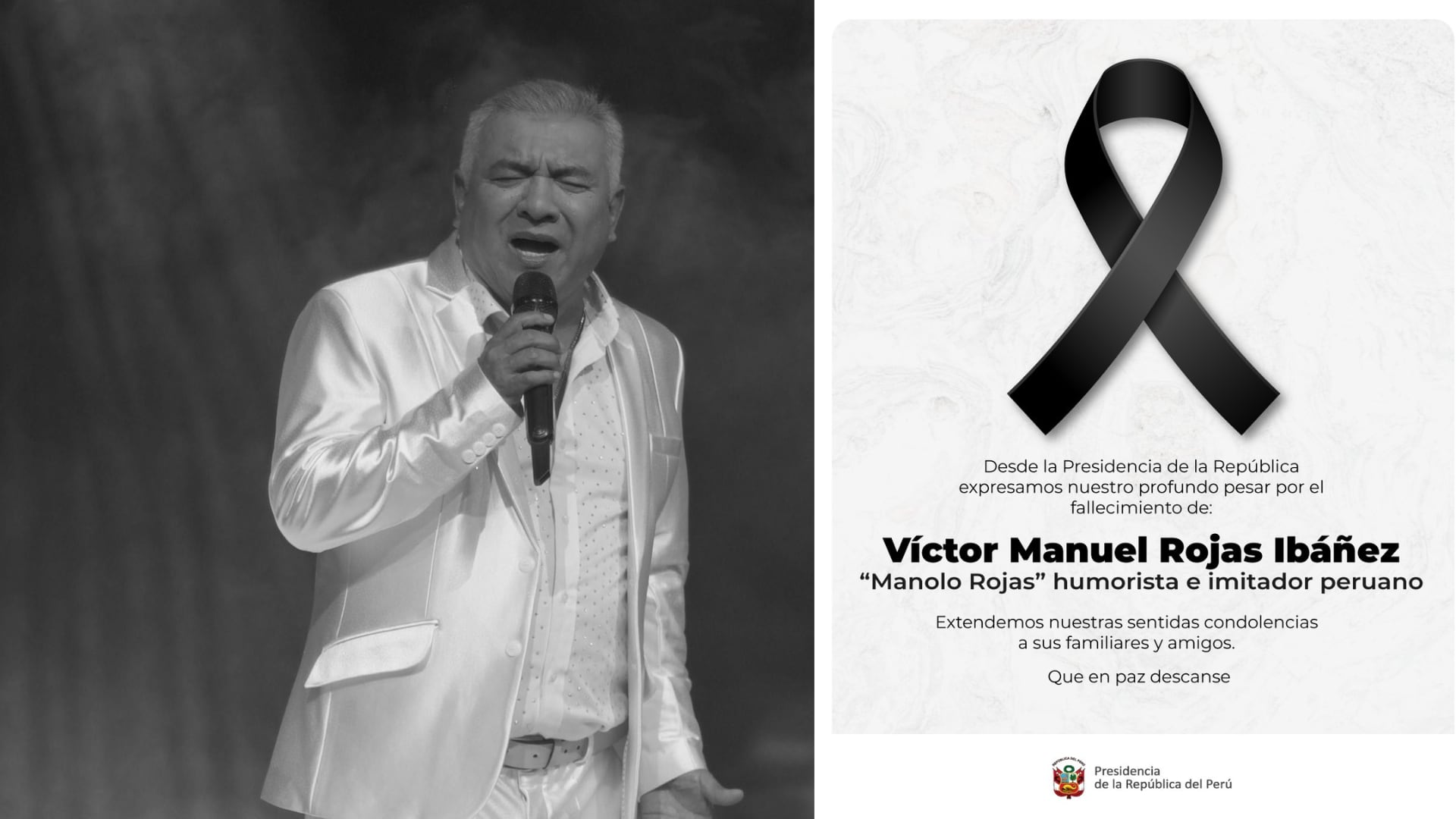 Manolo Rojas fue hallado sin vida la noche del 27 de marzo en la puerta de su vivienda, ubicada en el distrito de La Victoria.| Presidencia