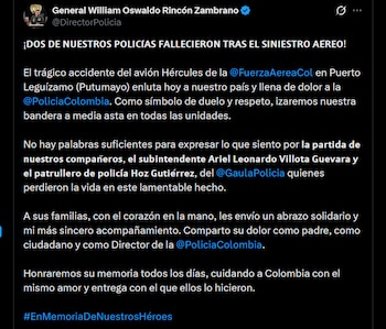 William Rincón - crédito @DirectorPolicia/X